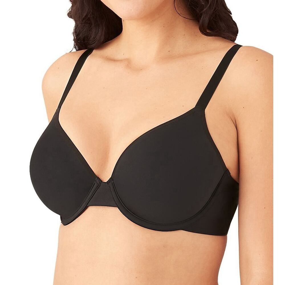 Wacoal 36D At Ease T-Shirt Bra Underwire Bra Black Seamless 853308 Women's